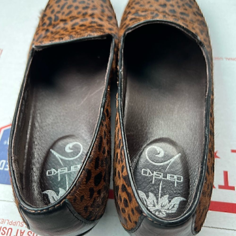 Dansko Olivia Pony Hair On Loafers Cheetah Print - Picture 8 of 16